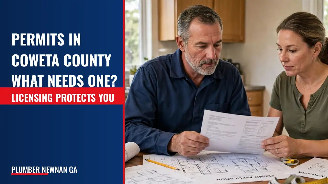 A codes-and-permits page explaining what requires a permit in Coweta County and how licensing protects the homeowner.