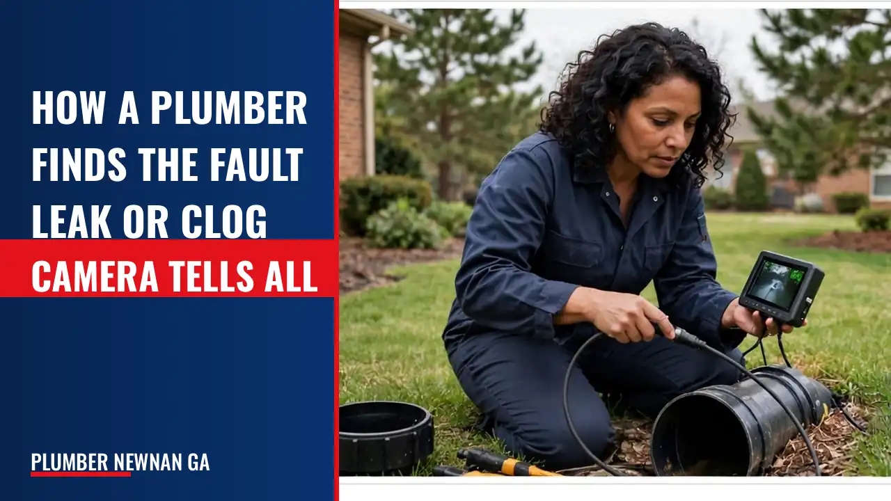 How does a plumber diagnose a leak, clog, or failed system, including leak detection, camera inspection, and hydro-jetting?