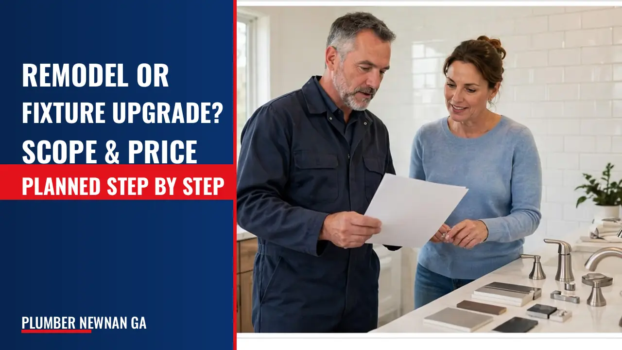 How does a remodel or fixture upgrade project get scoped, sequenced, and priced?