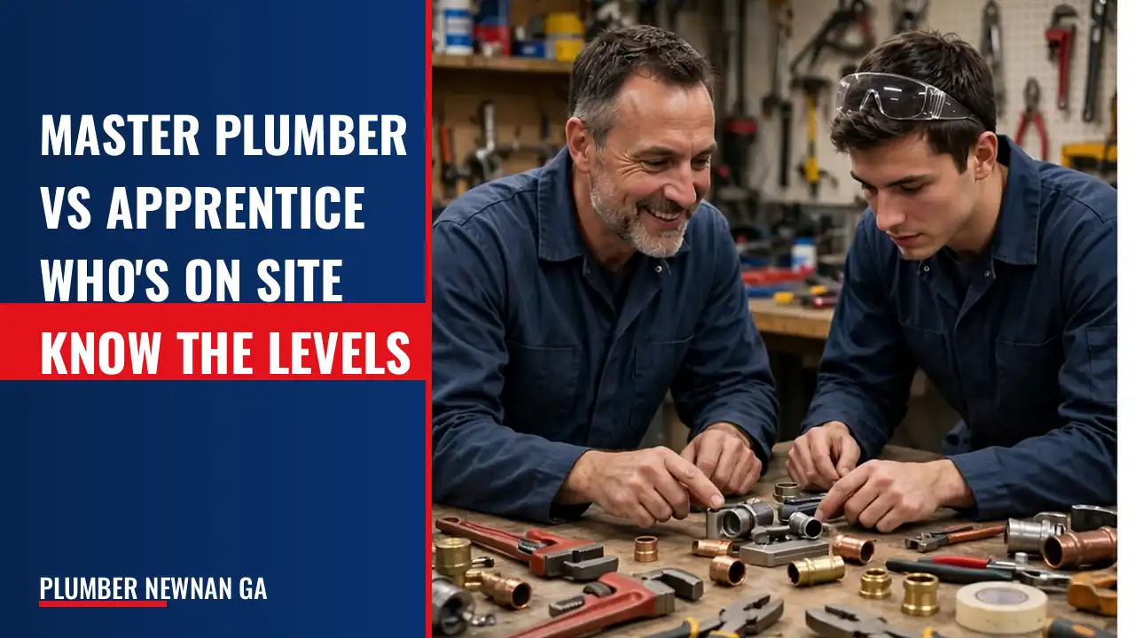 What distinguishes a licensed master plumber from an apprentice or journeyman on a job site?